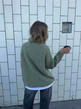 Jersey de Punto con Cuello Alto – Estilo Casual y Confort Total